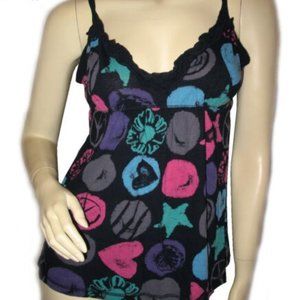 Arizona Spaghetti Strap Top with Geometric Shapes & Loose Bottom, Multicolor, S
